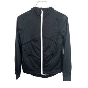 Ivivva Jacket 10 Girls Gray Pink Full Zip Pockets Polyester Hooded Venting